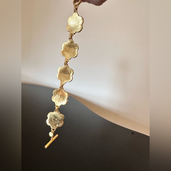 NWT Authentic Rare Julie Vos Flower Station Chalcedony Blue Statement Bracelet - Picture 15 of 17